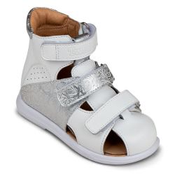 TW-274 (цв.22-белый/серебро) Туфли (закр.нос,выс.задник,нат.кожа,съемн.стел)