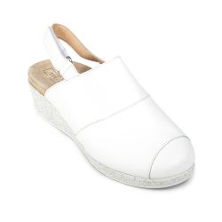 DTD-201 (цв.Б-белый) Туфли летние открытые (ремень сзади на велкро)