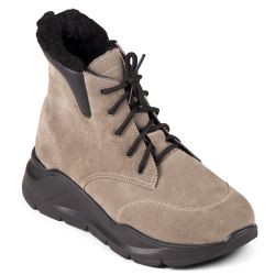 DTD-606 (цв.1-бежевый велюр, 37) Ботинки утепленные