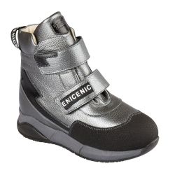 TW-573 (цв.4-серый металлик, 31) Ботинки (станд.задн., натур.мех, съемн.стелька)