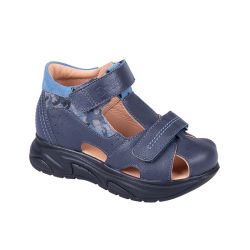 TW-145 (цв.2-синий комбинированный) Туфли (закр.нос,натур.кожа)