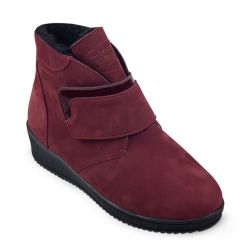 DTD-603 (цв.2-бордо) Полусапожки (велкро, гидрофобный нубук)