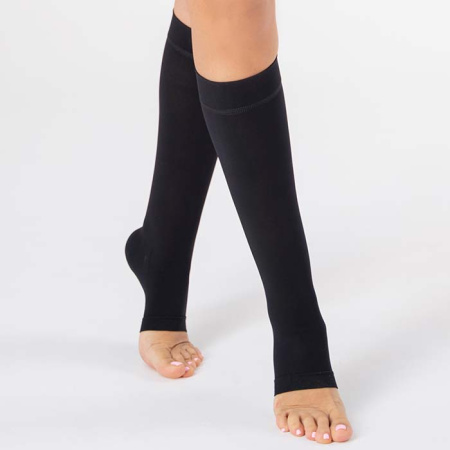 Гольфы компрессионные с открытым носком, класс компрессии 1, цвет черный ТК.910 Evolution ТК.910.10  Evolution